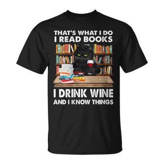 Women's Das Lese Ich Bücher Trinke Wein Und Ich Weiß Dinge T-Shirt - Geschenkecke