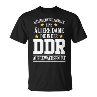 Women's Ddr Ossi Ostdeutschland Saying Older Lady Surprise T-Shirt - Geschenkecke