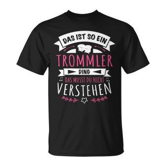 Women's Konga Drummler Musician Das Ist So Ein Trmmel Ding S T-Shirt - Geschenkecke