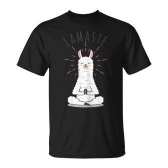 Women's Llamaste Kawaii Lama Yoga Namaste T-Shirt - Geschenkecke