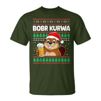 Bòbr Kurwa Bober X Xmas Christmas Beer Kurwa Bober Xmas Beer T-Shirt - Geschenkecke