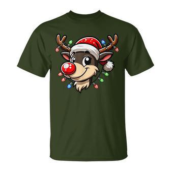 Christmas Children Reindeer Red Nose Xmas T-Shirt - Geschenkecke