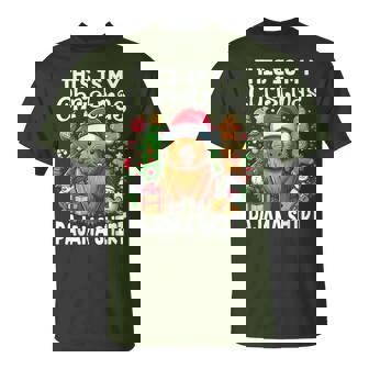 This Is My Christmas Pajama Capybara Xmas Pjs T-Shirt - Monsterry