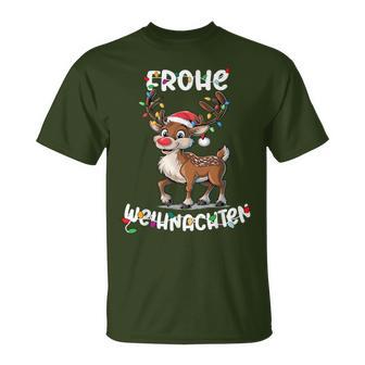 Christmas Women's Reindeer Merry Christmas Xmas T-Shirt - Geschenkecke