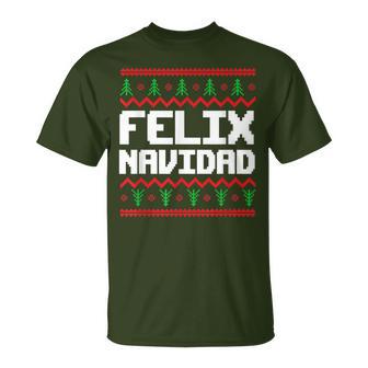 Felix Navidad Felix Name Day Xmas T-Shirt - Geschenkecke