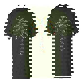Christmas Palm Tree Light Hawaiian Tropical Xmas T-Shirt | Mazezy