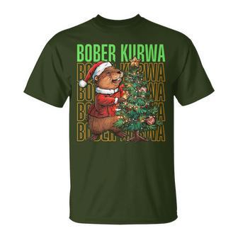 Polish Meme Christmas Bobr Kurwa Bober Bobr T-Shirt - Geschenkecke