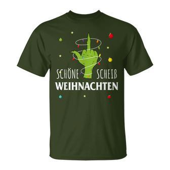 Grumpy Schöne Scheiß Weihnachten Xmas Hate Bad Mood Christmas T-Shirt - Geschenkecke