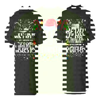 Most Likely To Watch Anime On Christmas Cool Anime Christmas T-Shirt - Thegiftio