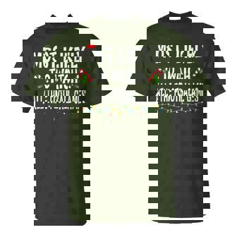 Most Likely To Watch Football Games Family Christmas T-Shirt - Monsterry