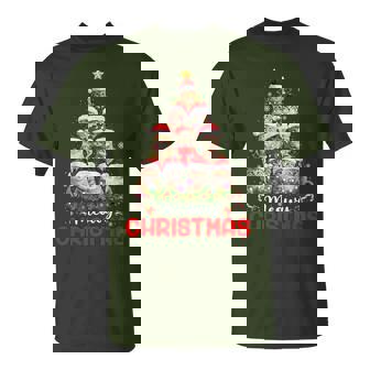 Merry Catmas Cat Christmas Tree Lights Xmas Pajamas T-Shirt - Monsterry
