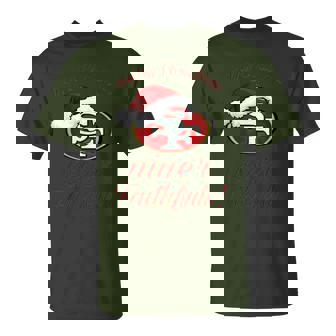 Merry Christmas Sf 49 Niner Faithfuls T-Shirt | Mazezy