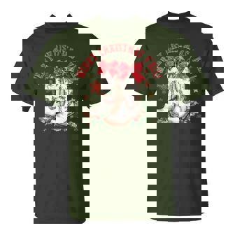 Merry Christmas Y'all Howdy Christmas Boots Cowgirl Coquette T-Shirt - Thegiftio UK