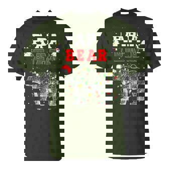 Papa Bear Christmas Santa Family Matching Pajamas Men T-Shirt - Monsterry
