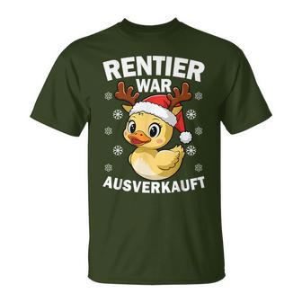 Reindeer Was Out Sold Christmas Elk Slogan T-Shirt - Geschenkecke