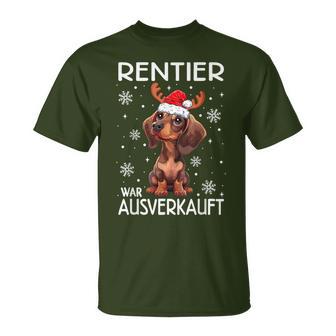 Reindeer Was Out Sold Dachshund Christmas T-Shirt - Geschenkecke