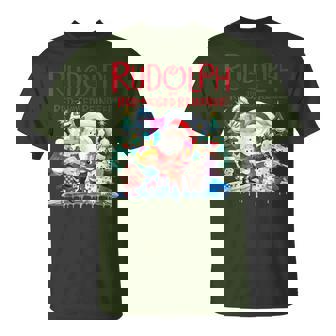 Rudolph Red Reindeer Christmas T-Shirt | Mazezy