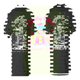 Security Candyland Candy Cane Christmas Crew House Candy T-Shirt | Mazezy