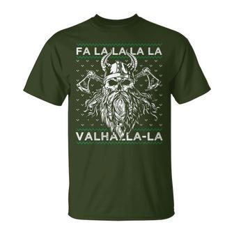 Ugly Christmas Fa La Laalhalla-Laiking Skull T-Shirt - Geschenkecke