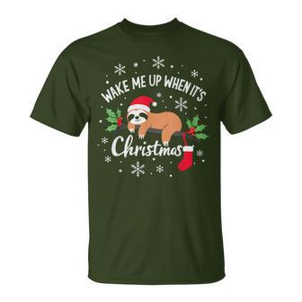 Weck Mich Auf Wenn Weihnachten Ist Christmas T-Shirt - Geschenkecke