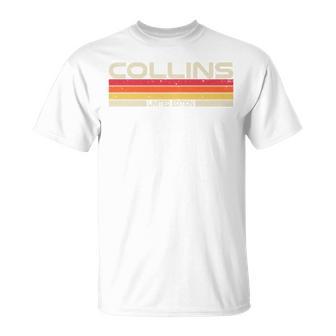 Collins Nachname Geburtstag Familientreffen 80Er 90Er Sonnenuntergang T-Shirt - Geschenkecke