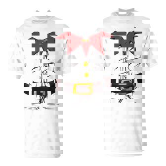 ELF COSTUME Christmas Meme Collar Belt T-Shirt - Monsterry