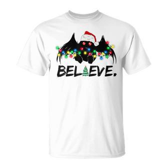 Mothman Christmas Cryptid Believes In Cryptozoology T-Shirt - Thegiftio UK