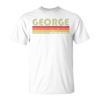 George Nachname Lustig Retrointage 80Er 90Er Geburtstagstreffen T-Shirt - Geschenkecke