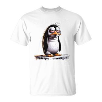 Guten Morgen Ganz Dünnes Eis Saying Penguin T-Shirt - Geschenkecke