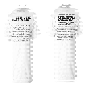 Homme Guillaume Prénom Définition Synonyme Dieu Drôle Humour T-Shirt - Cadeauxyz