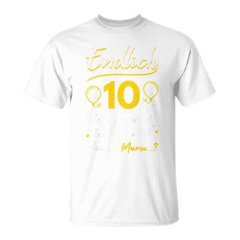 Kinder Endlich 10 Geburtstag Zehn Ich Kann Alles Ich Weiß Alles T-Shirt - Geschenkecke