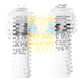 Love Your Pet Day Crazy Mastiff Lady Premium T-Shirt - Monsterry