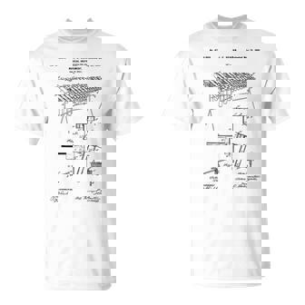 Marimba Blueprint Vintage Patent Instrument Marimba Player T-Shirt - Monsterry
