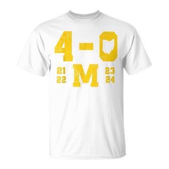 Michigan 4-0 Plant The Flag 21 22 23 24 Ohio T-Shirt - Thegiftio UK