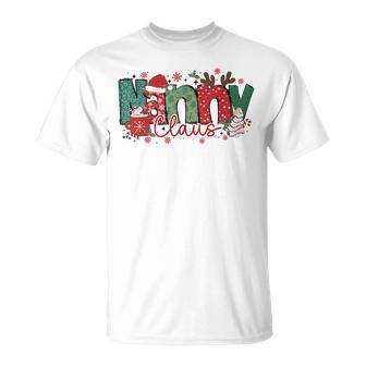 Nanny Claus Christmas Pajama Santa Claus Family Matching T-Shirt - Monsterry