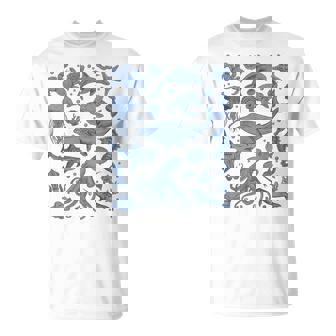 Ocean Life Sea Whale Dolphin Beach 90S Vintage Graphic T-Shirt - Thegiftio