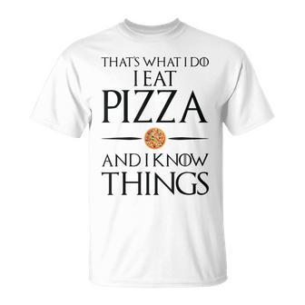 Pizza Das Ist Was Ich Essen Und Weiß Dinge German Gray T-Shirt - Geschenkecke