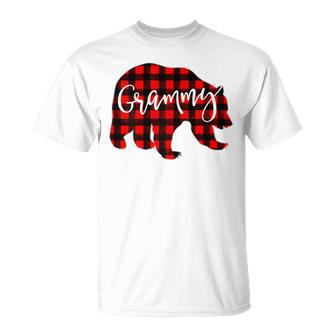 Red Plaid Grammy Bear Matching Family Christmas Eve Buffalo T-Shirt - Monsterry
