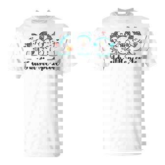 Retro Faith Hope Love Snowman Christmas 2024 Cross Xmas T-Shirt - Monsterry