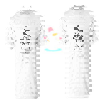 Say It Ain't Snow Snowman Winter Christmas Snowy Raglan Baseball Tee T-Shirt - Monsterry