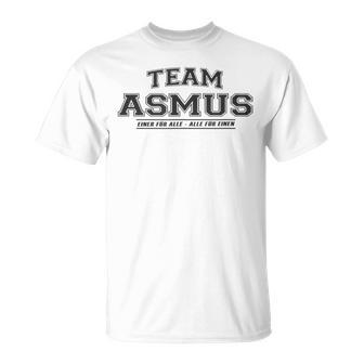 Team Asmus Stolze Familie Nachname Geschenk T-Shirt - Geschenkecke