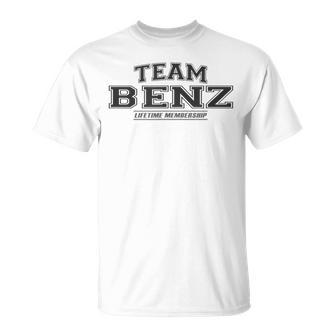 Team Benz Proud Family Name Last Name Gray T-Shirt - Geschenkecke