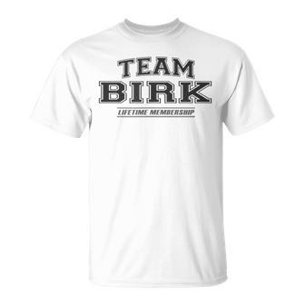 Team Birk Proud Surname Last Name Gray T-Shirt - Geschenkecke