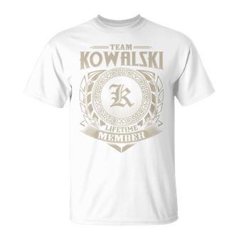 Team Kowalski Lifetime Member Last Name Kowalski Family T-Shirt - Geschenkecke