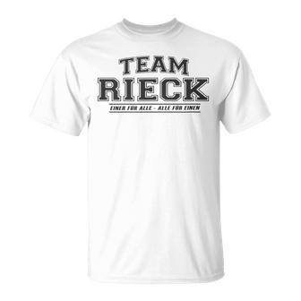 Team Rieck Stolze Familie Nachname Geschenk T-Shirt - Geschenkecke