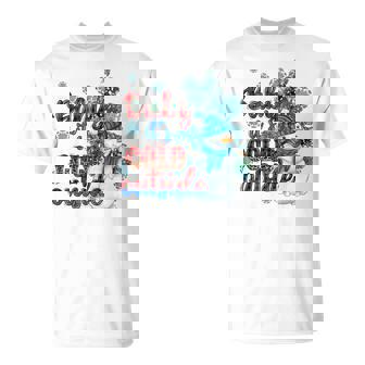 Western Baby It's Cold Outside Snowman Christmas Pajamas T-Shirt - Monsterry