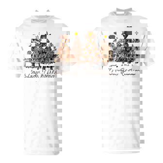 Western Christmas Tree Cowboy Howdy Xmas For Women T-Shirt | Mazezy