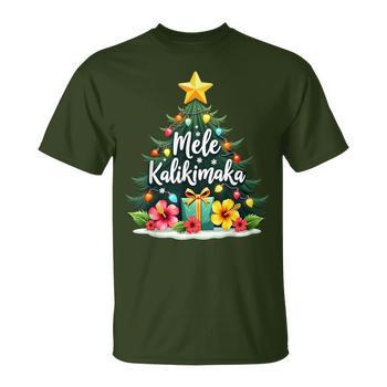 Mele Kalikimaka Hawaiian Christmas Tree Family Matching Xmas Men's