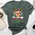 Peds Nurse Boo Crew Reindeer Nurse Buffalo Plaid Christmas Bella Canvas T-shirt Heather Forest