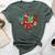 Christmas Mama Coquette Bow Mama Claus Christmas Tree Cake Bella Canvas T-shirt Heather Mauve